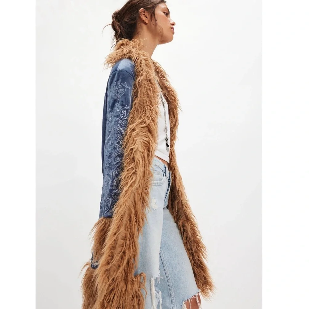 Free People Understated Leather Moon Glow Coat - Picture 3 of 3